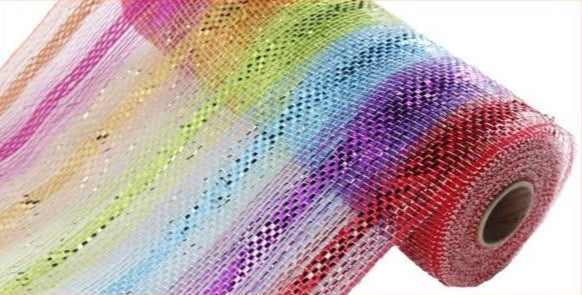 10" Stripe Mesh: Multi Color (10 Yards)