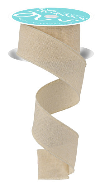 4" Royal Faux Burlap Ribbon: Tan (10 Yards)