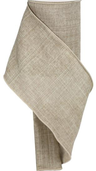 Royal Burlap Ribbon: Beige (10 Yards)