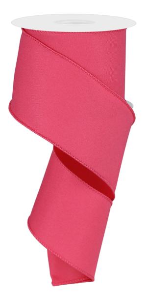 Diagonal Weave Fabric Ribbon: Hot Pink (10 Yards)
