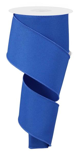 Diagonal Weave Fabric Ribbon: Royal Blue (10 Yards)
