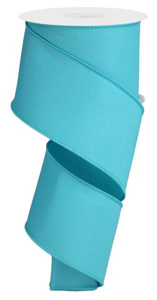 Diagonal Weave Fabric Ribbon: Turquoise (10 Yards)