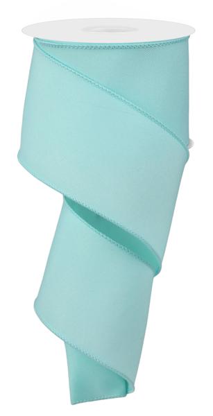 Diagonal Weave Fabric Ribbon: Ice Blue (10 Yards)