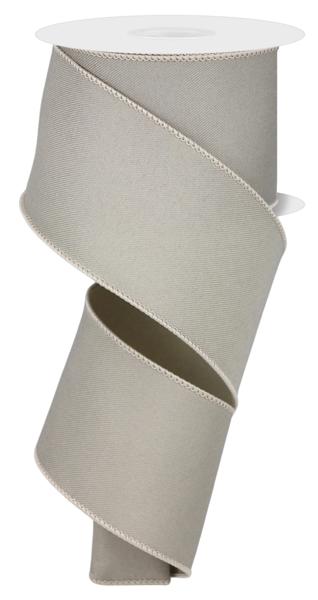 Diagonal Weave Fabric Ribbon: Taupe (10 Yards)