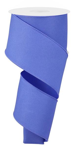 Diagonal Weave Fabric Ribbon: Iris Blue (10 Yards)