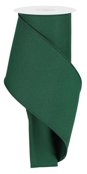 Diagonal Weave Fabric Ribbon: Hunter Green (10 Yards)