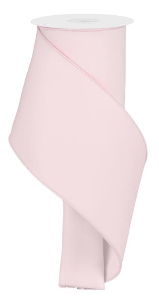Diagonal Weave Fabric Ribbon: Pale Pink (10 Yards)