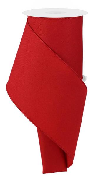 Diagonal Weave Fabric Ribbon: Red (10 Yards)