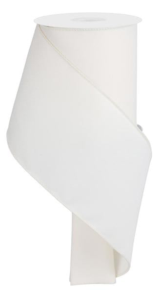Diagonal Weave Fabric Ribbon: Ivory (10 Yards)