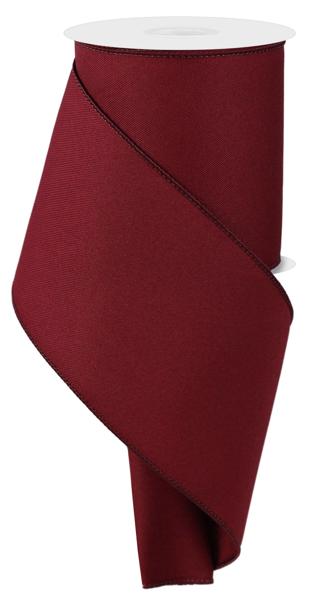 Diagonal Weave Fabric Ribbon: Wine (10 Yards)