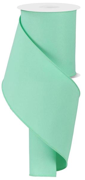 Diagonal Weave Fabric Ribbon: Mint (10 Yards)