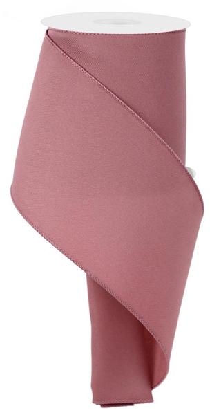 Diagonal Weave Fabric Ribbon: Dusty Rose (10 Yards)