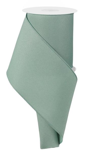 Diagonal Weave Fabric Ribbon: Sage Green (10 Yards)