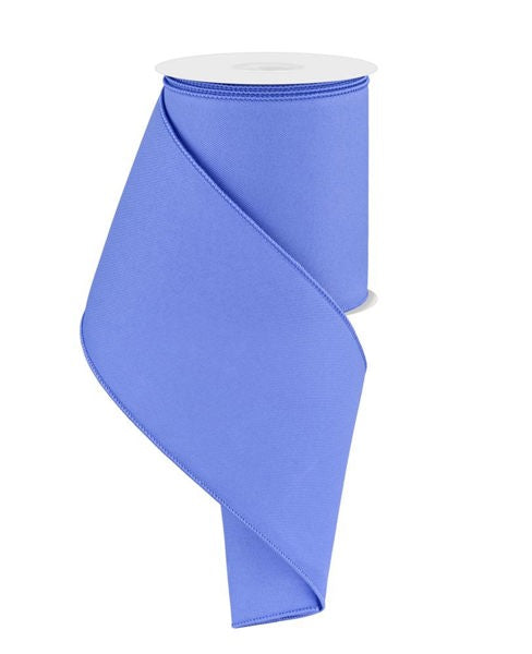 Diagonal Weave Fabric Ribbon: Iris Blue (10 Yards)