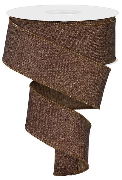 Fine Glitter on Royal Ribbon- Brown