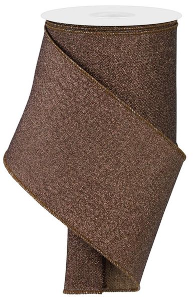 Fine Glitter on Royal Ribbon- Brown