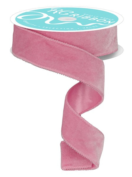 Deluxe Velvet/Satin Backing Ribbon: Light Pink (10 Yards)