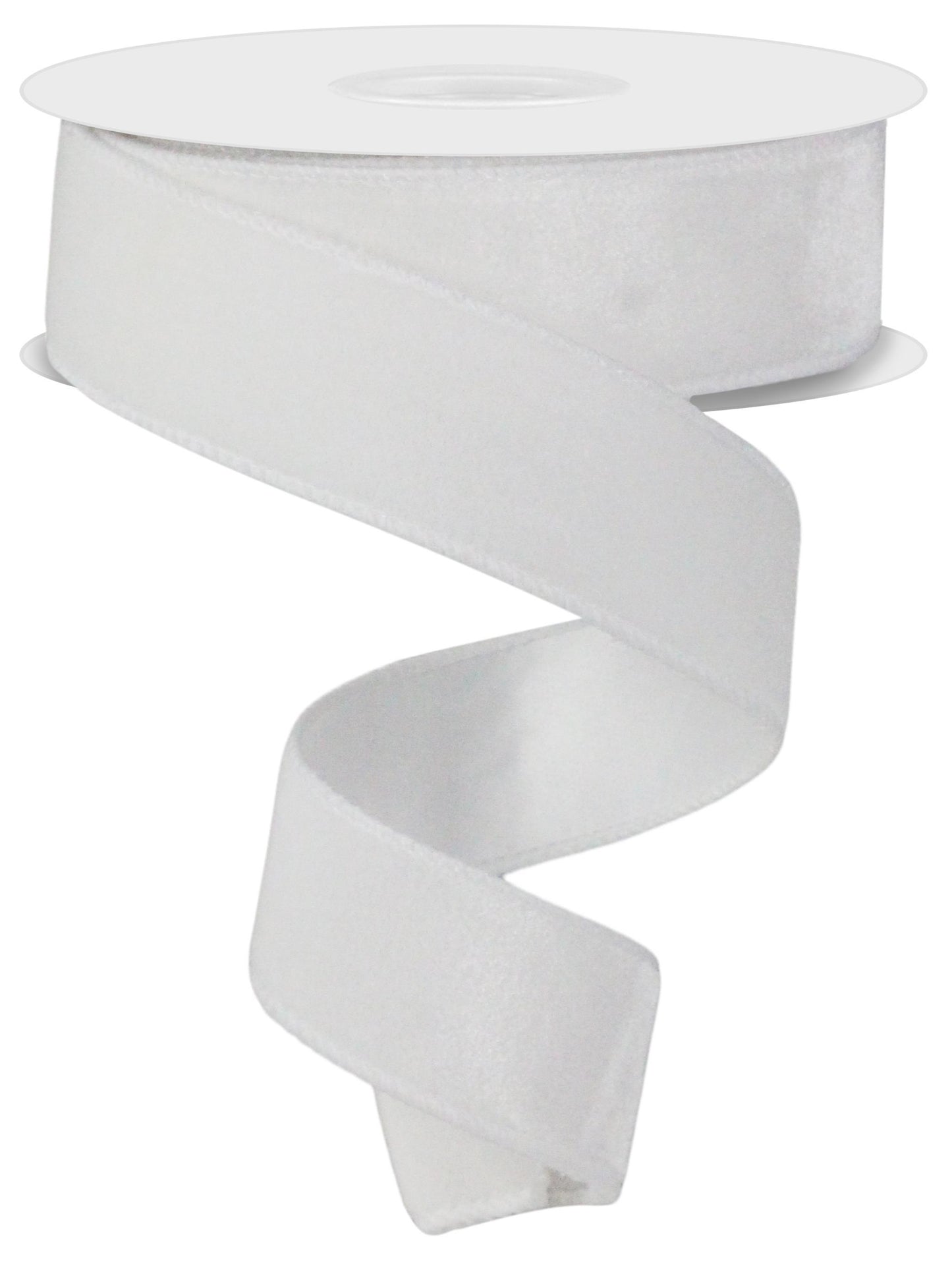 Deluxe Velvet/Satin Backing Ribbon: White (10 Yards)