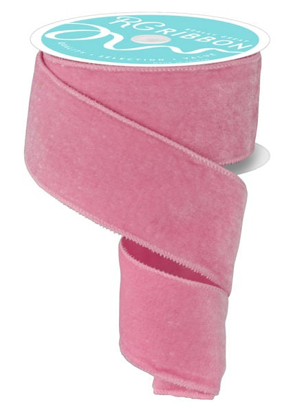 Deluxe Velvet/Satin Backing Ribbon: Light Pink (10 Yards)
