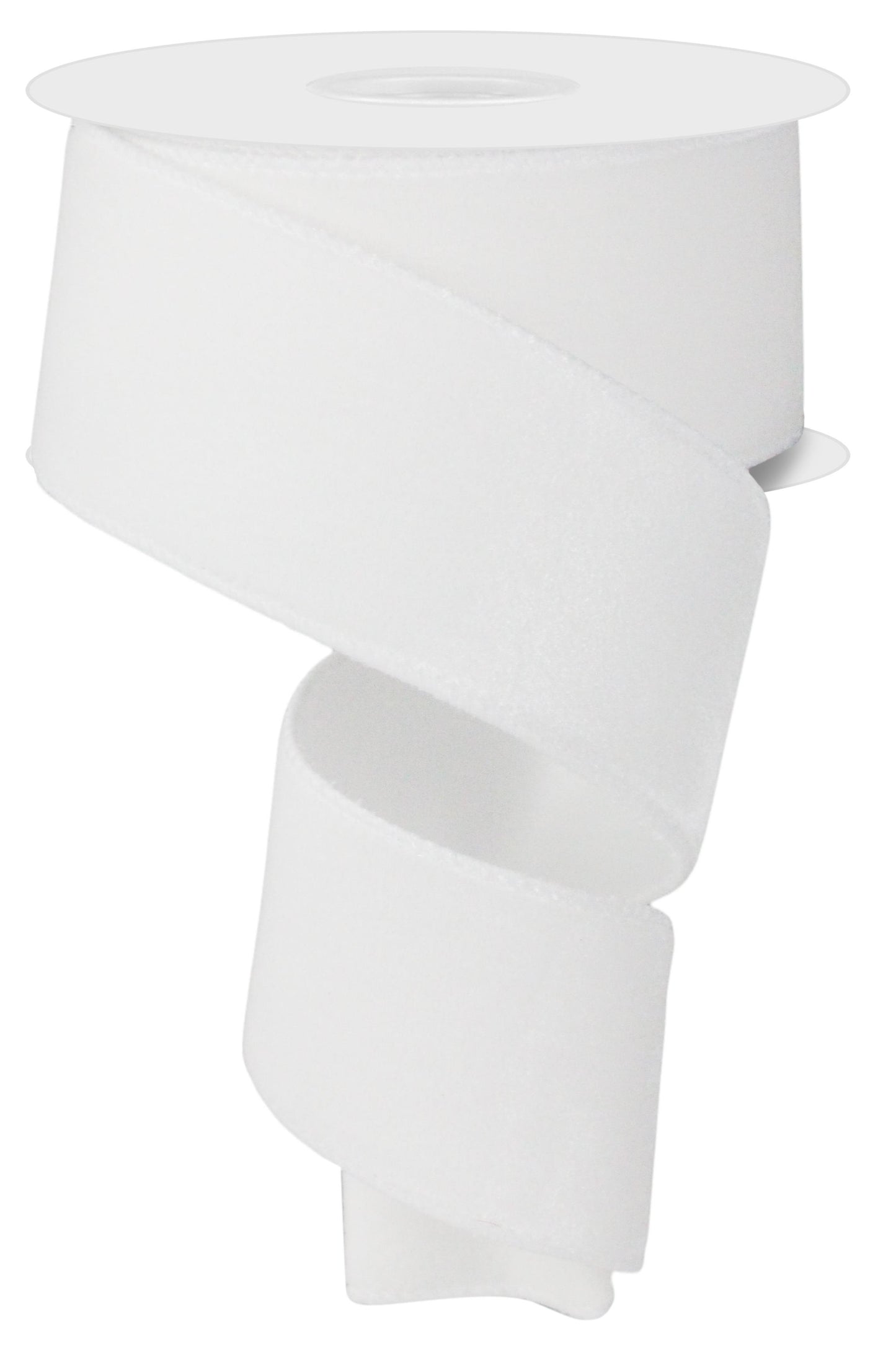 Deluxe Velvet/Satin Backing Ribbon: White (10 Yards)