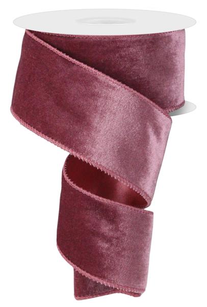 Deluxe Velvet/Satin Backing Ribbon: Dusty Rose (10 Yards)