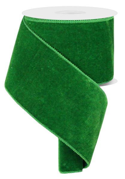 Deluxe Velvet/Satin Backing Ribbon: Emerald Green (10 Yards)
