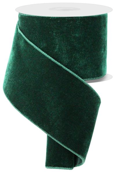 Deluxe Velvet/Satin Backing Ribbon: Hunter Green (10 Yards)