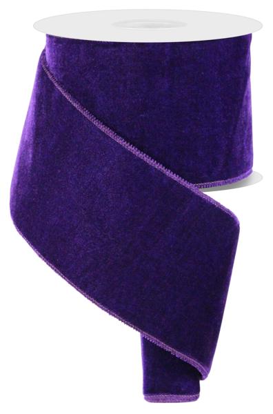 Deluxe Velvet/Satin Backing Ribbon: Purple (10 Yards)