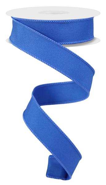 Diagonal Weave Fabric Ribbon: Royal Blue (10 Yards)