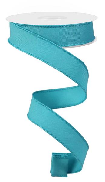 Diagonal Weave Fabric Ribbon: Turquoise (10 Yards)