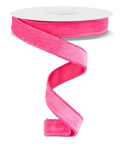 Hot Pink Deluxe Velvet/Satin Backing Ribbon - 10 Yards