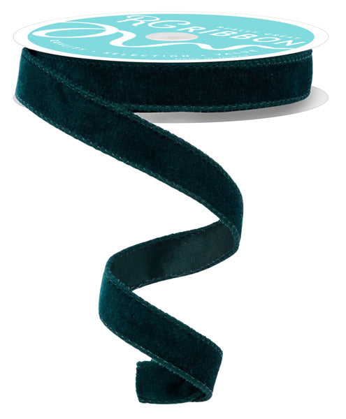 Deluxe Velvet/Satin Backing Ribbon: Hunter Green (10 Yards)