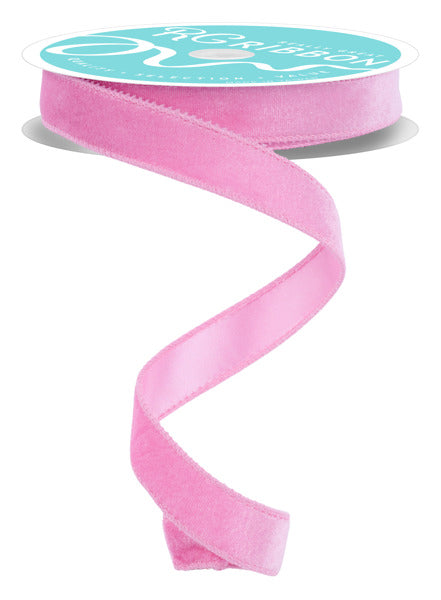 Deluxe Velvet/Satin Backing Ribbon: Light Pink (10 Yards)