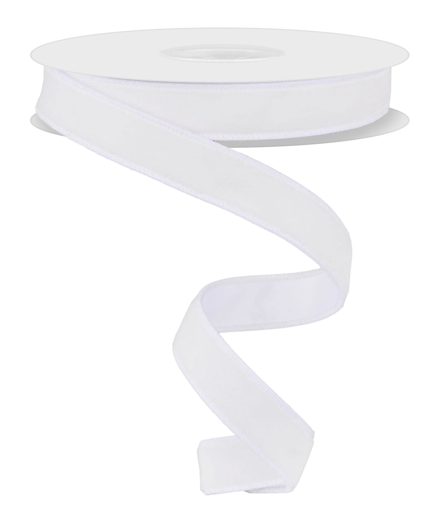 Deluxe Velvet/Satin Backing Ribbon: White (10 Yards)