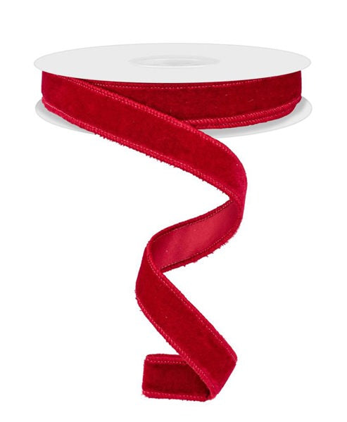 Deluxe Velvet/Satin Backing Ribbon: Cranberry (10 Yards)
