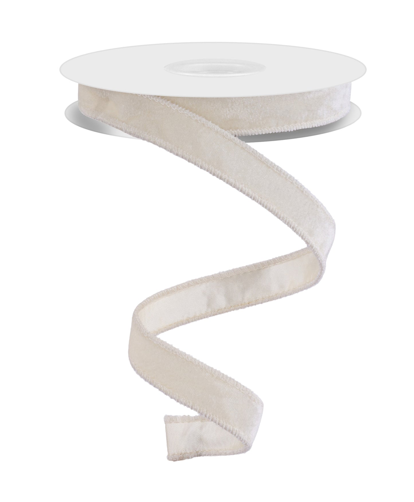 Deluxe Velvet/Satin Backing Ribbon: Cream (10 Yards)