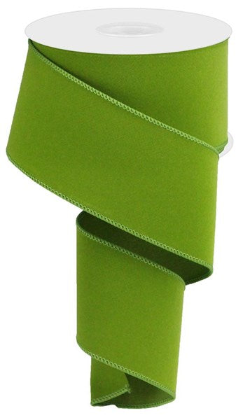 2.5" Indoor Velvet Ribbon: Moss Green (10 Yards)