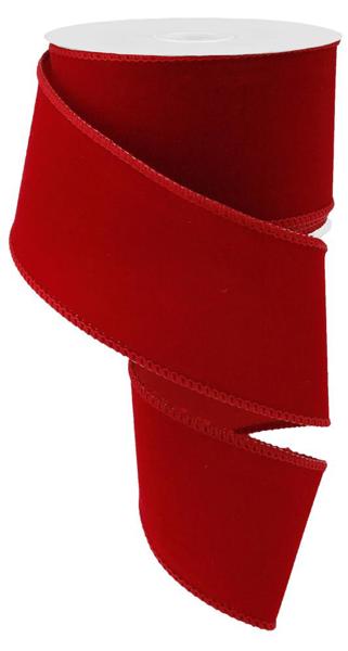 Outdoor Velvet Ribbon: Red (10 Yards)