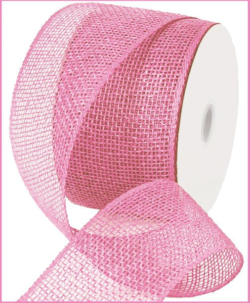 4" Poly Burlap Mesh Ribbon: Pink (20 Yards)