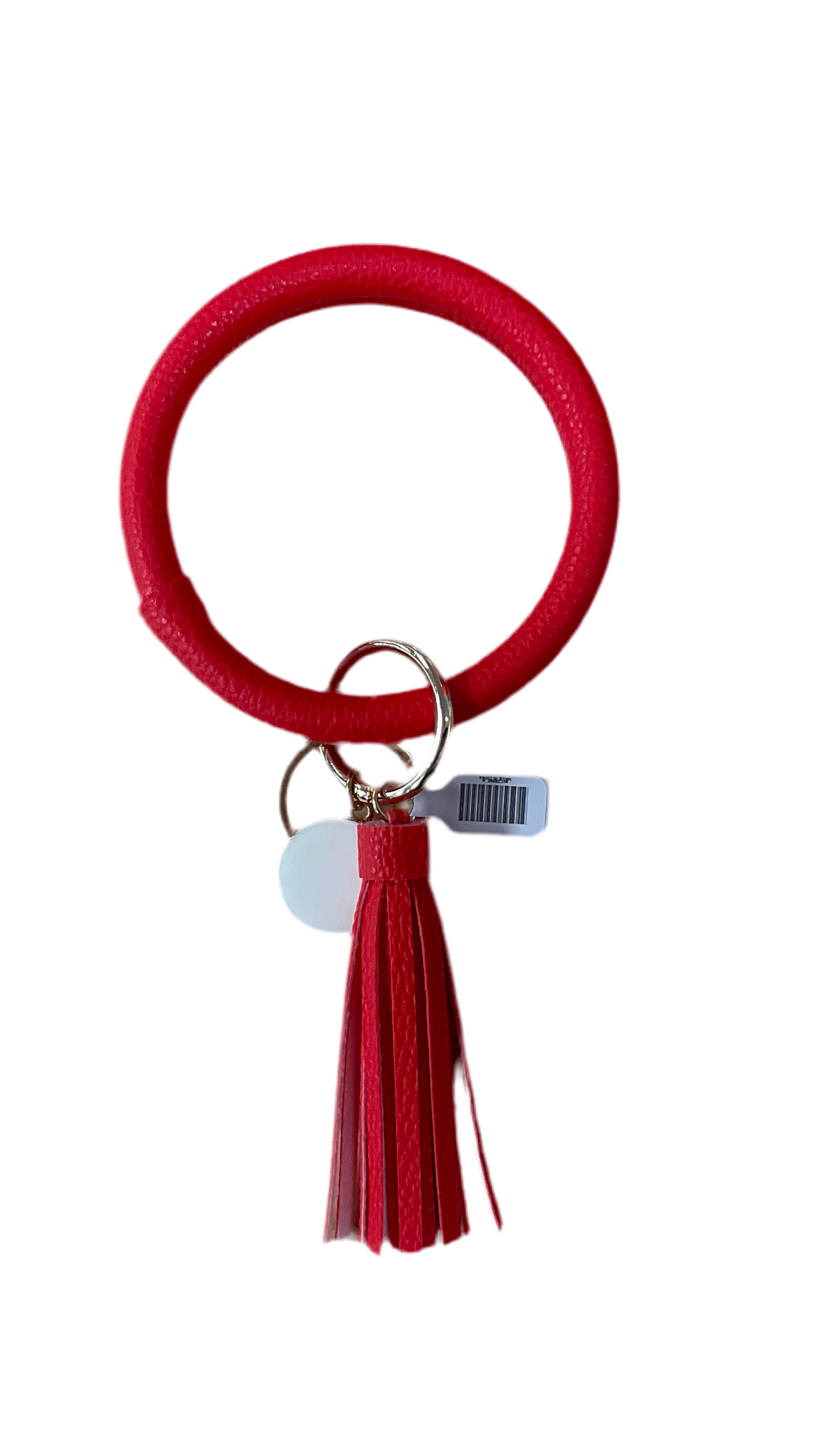 Bangle Bracelet Keyring Solid Color w/ Tassel