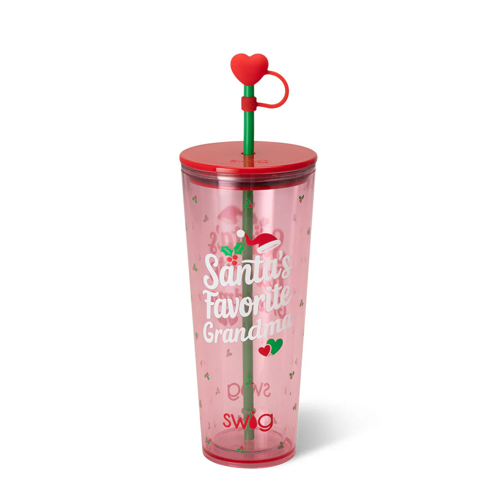 Swig Life Santa's Favorite Grandma Plastic Tumbler 24oz