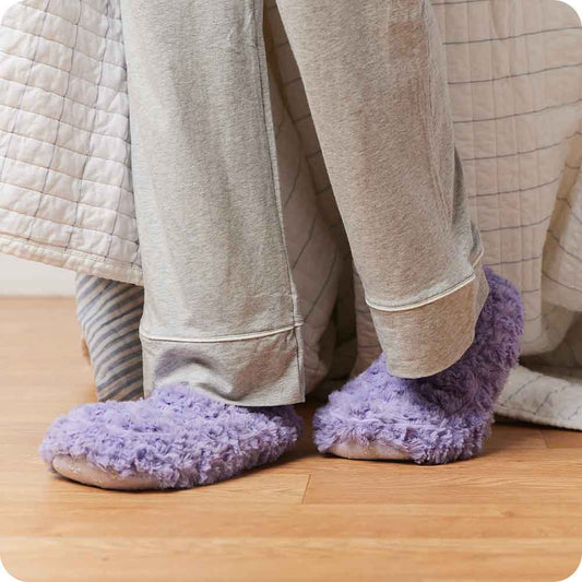 Warmies Slippers: Curly Purple
