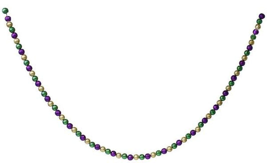 6' Glittered Ball Garland: Mardi Gras