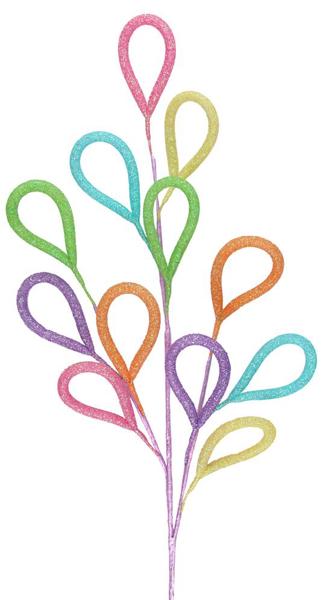 32.5" Paster Glitter Tubing Loop Spray