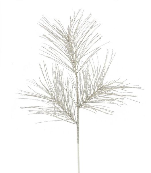 28"L Glittered Long Needle Pine Spray