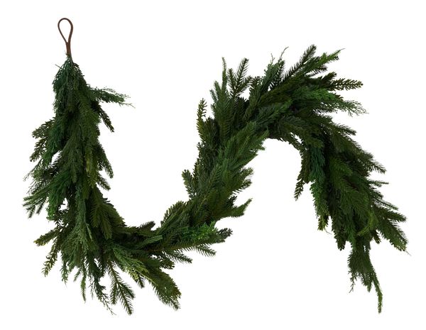 6'L x 8.5"W Pine Garland- Green