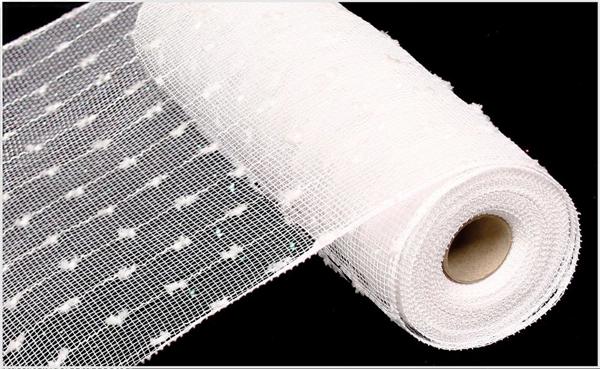 10.25" Snowball Mesh: White (10 Yards)