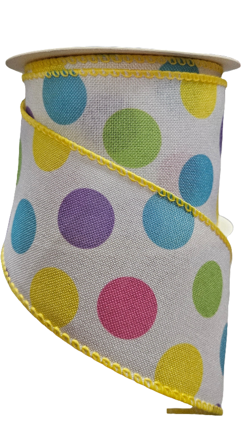 2.5" Polka Dot Ribbon (10 Yards)