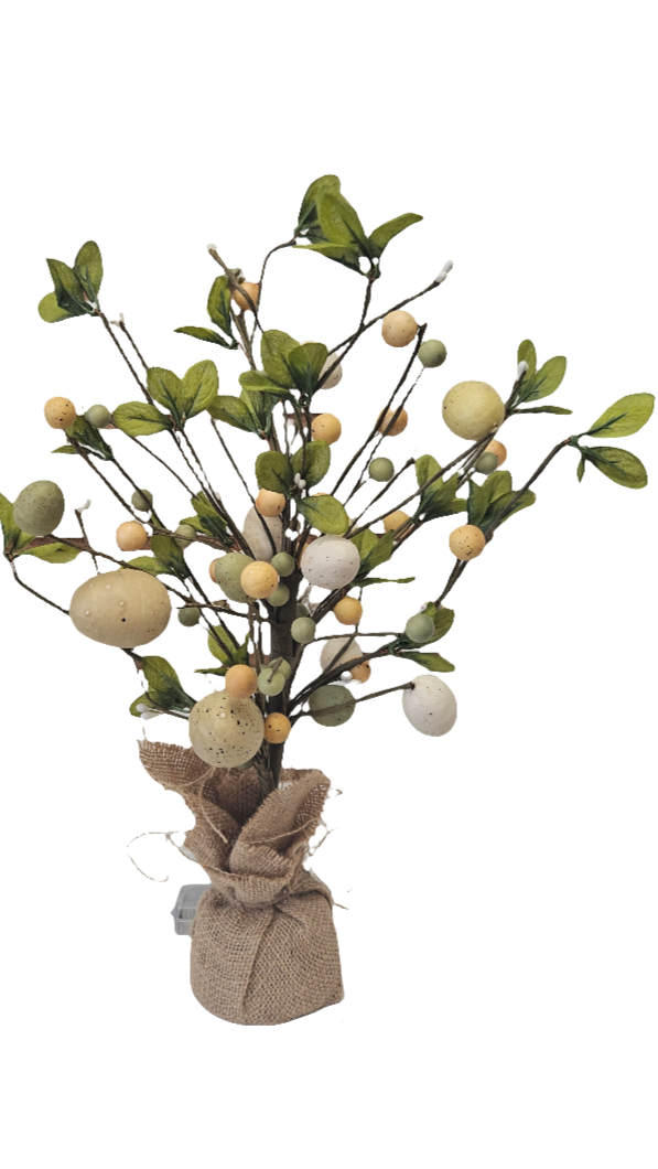 18" Led Light Up Egg Tree