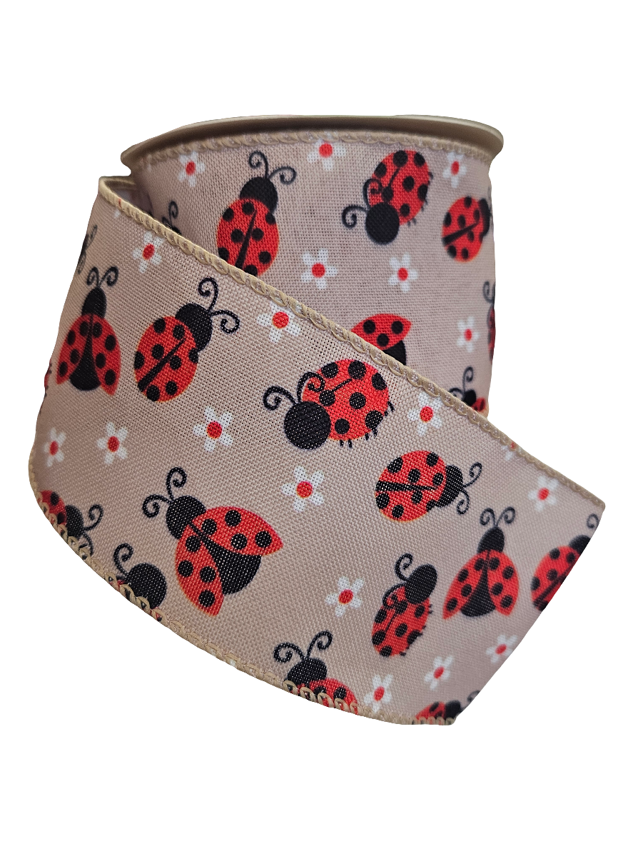 Ladybug Theme Ribbon (10 Yards)